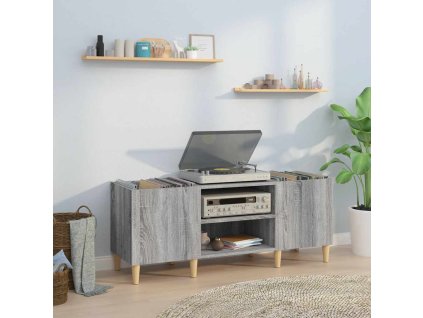 vidaXL Skrinka na platne sivá sonoma 121x38x48 cm kompozitné drevo