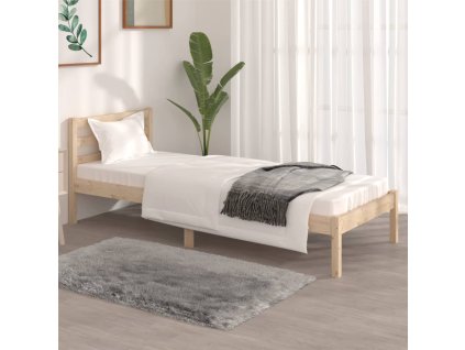 vidaXL Posteľný rám, borovica 75x190 cm, malé jednolôžko