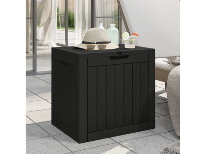 vidaXL Záhradný úložný box čierny 55,5x43x53 cm polypropylén