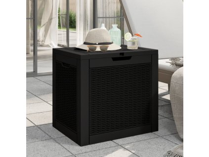 vidaXL Záhradný úložný box čierny 55,5x43x53 cm polypropylén