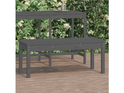 vidaXL Záhradná lavica sivá 109x44x45 cm masívna borovica