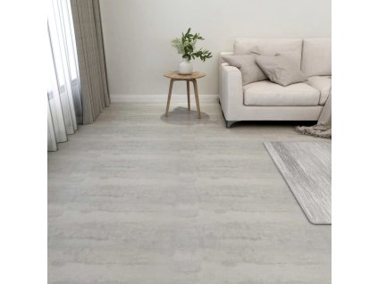 vidaXL Samolepiace podlahové dosky 55 ks, PVC 5,11 m², svetlosivé