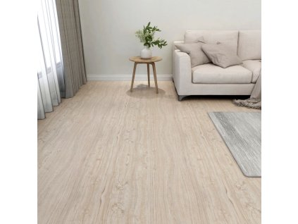 vidaXL Samolepiace podlahové dosky 55 ks, PVC 5,11 m², svetlohnedé