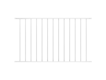 vidaXL Plotový panel, práškovaná oceľ 1,63x1,17 m, biely