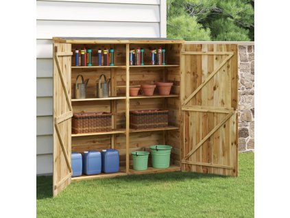 vidaXL Záhradná kôlňa na náradie 163x50x171 cm, borovicový masív