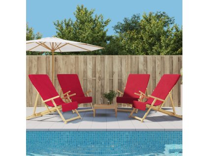 vidaXL Plážové uteráky 4 ks vínové 60x135 cm látka 400 GSM