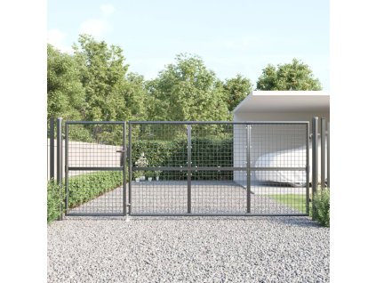 vidaXL Záhradná brána so sieťoviny antracit 350x175cm pozinkovaná oceľ