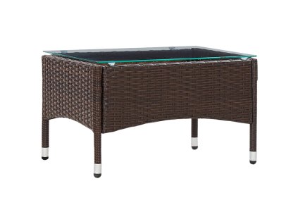 vidaXL Konferenčný stolík, hnedý 60x40x36 cm, polyratan