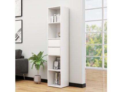 vidaXL Knižnica, biela 36x30x171 cm, kompozitné drevo