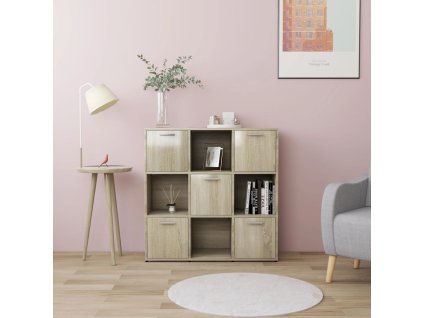 vidaXL Knižnica, dub sonoma 90x30x90 cm, kompozitné drevo