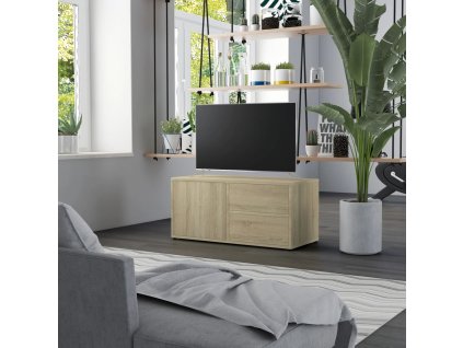vidaXL TV skrinka, dub sonoma 80x34x36 cm, kompozitné drevo