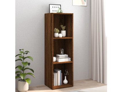 vidaXL Knižnica/TV skrinka hnedý dub 36x30x114 cm spracované drevo
