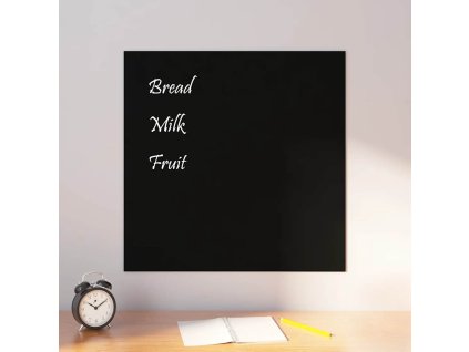 vidaXL Nástenná magnetická tabuľa čierna 60x60 cm tvrdené sklo