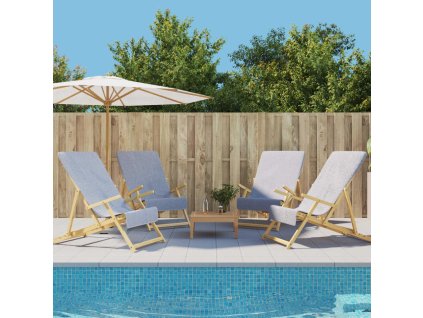 vidaXL Plážové uteráky 4 ks sivé 60x135 cm látka 400 GSM