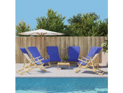 vidaXL Plážové uteráky 6 ks kráľovské modré 60x135 cm látka 400 GSM
