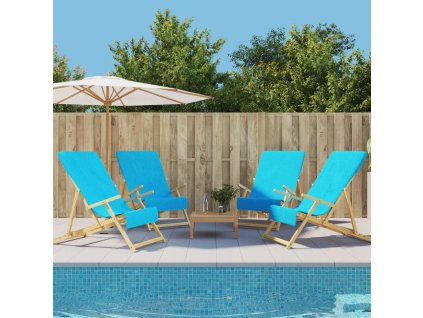 vidaXL Plážové uteráky 4 ks tyrkysové 60x135 cm látka 400 GSM