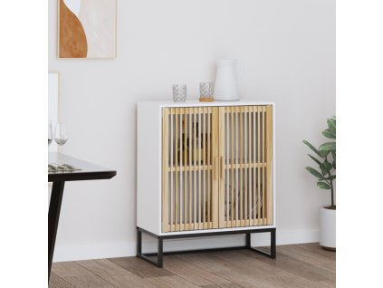 vidaXL Komoda biela 60x30x75 cm kompozitné drevo