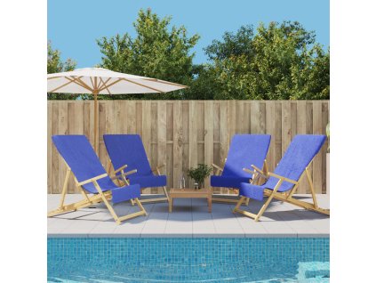 vidaXL Plážové uteráky 4 ks kráľovské modré 60x135 cm látka 400 GSM