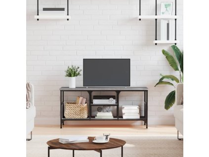 vidaXL TV skrinka sivá sonoma 100x35x45 cm kompozitné drevo a železo
