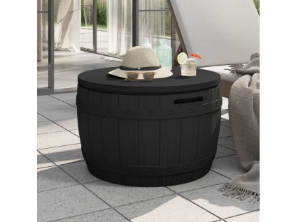 vidaXL 3-v-1 záhradný úložný box čierny polypropylén