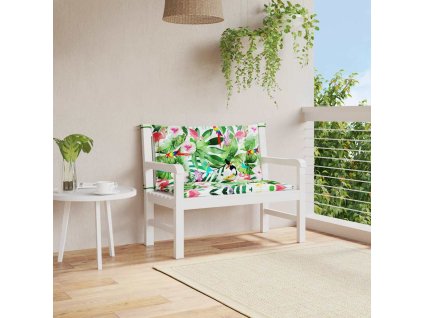 vidaXL Podložky na záhradnú lavičku 2 ks farebné 100x50x7 cm látka