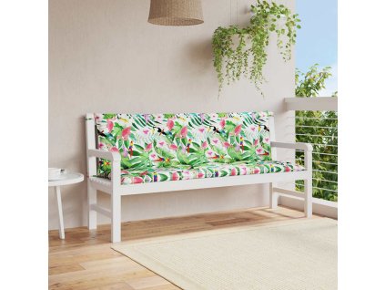 vidaXL Podložky na záhradnú lavičku 2 ks farebné 150x50x7 cm látka