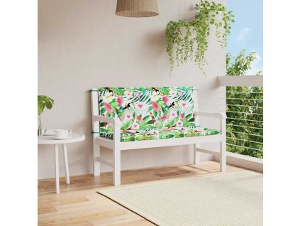 vidaXL Podložky na záhradnú lavičku 2 ks farebné 120x50x7 cm látka