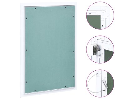vidaXL Prístupový panel s hliníkovým rámom a sadrokartónom 400x600 mm