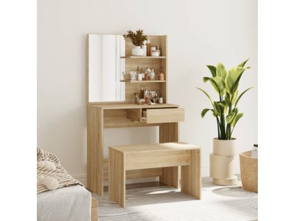 vidaXL Sada toaletného stolíka dub sonoma 74,5x40x141 cm