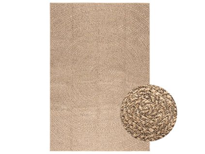 vidaXL Koberec ZIZUR 140x200 cm, jutový vzhľad, interiér a exteriér