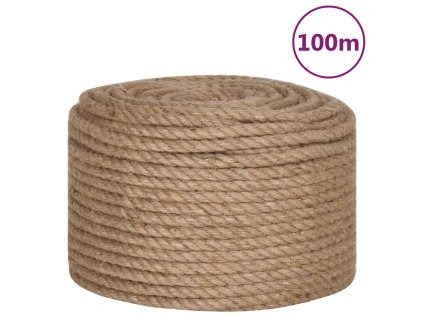 vidaXL Lano zo 100% juty, 12 mm, 100 m
