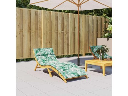 vidaXL Podložka na ležadlo vzor listov 180x60x4 cm oxfordská látka