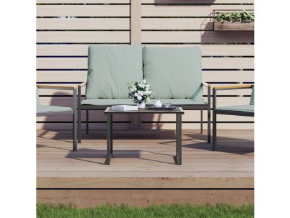 vidaXL Záhradný stôl antracitový 55xx40x37 cm oceľ