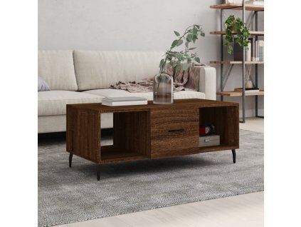 vidaXL Konferenčný stolík hnedý dub 102x50x40 cm kompozitné drevo