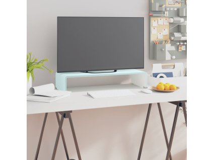 vidaXL TV stojan/stojan pod monitor, sklo, zelený 60x25x11 cm