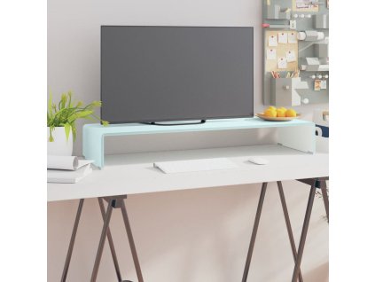 vidaXL TV stojan/stojan pod monitor, sklo, zelený 90x30x13 cm