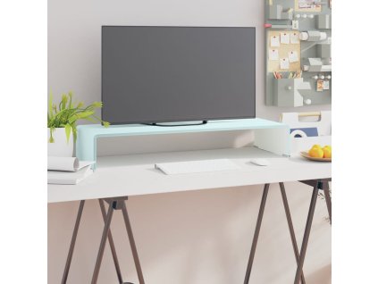 vidaXL TV stojan/stojan pod monitor, sklo, zelený 80x30x13 cm