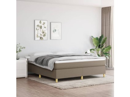 vidaXL Posteľný rám boxspring s matracom sivohned 160x200 cm látka