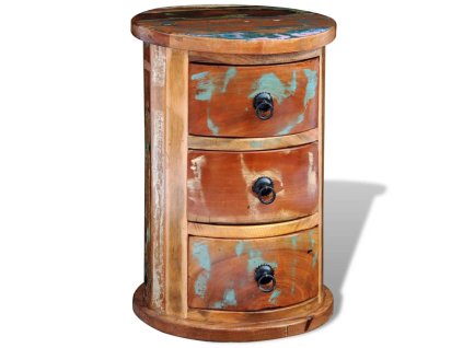 vidaXL Skrinka s recyklovaného masívu s 3 zásuvkami