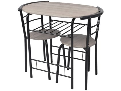 vidaXL Raňajkový set - barový stôl a stoličky, MDF