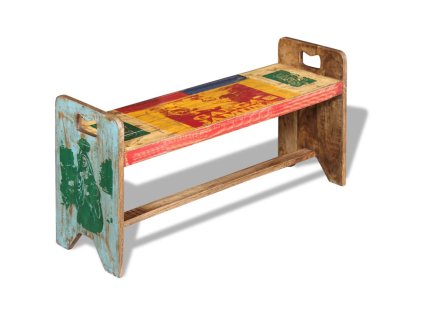 vidaXL Lavička Cola, recyklovaný masív 100x30x50 cm