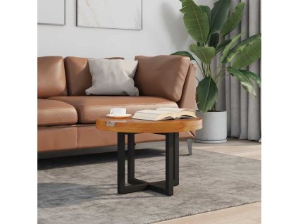 vidaXL Konferenčný stolík z teakového dreva a živice, 60 cm