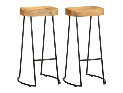 vidaXL Barové stoličky 2 ks, mangový masív