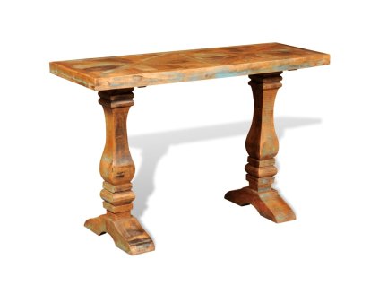 vidaXL Konzolový stolík, recyklovaný masív