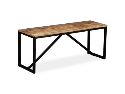 vidaXL Lavička, mangový masív 110x35x45 cm