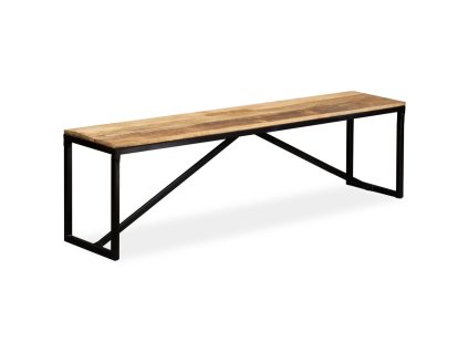vidaXL Lavička, mangový masív 160x35x45 cm