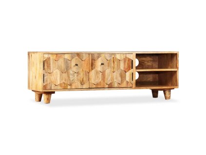 VidaXL TV stolík, masívne mangovníkové drevo, 118x35x40 cm
