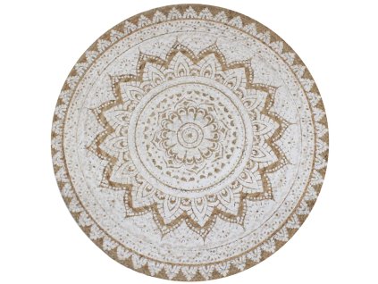 vidaXL Pletený koberček z juty, 120 cm, okrúhly