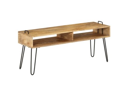 vidaXL TV stolík z masívneho mangovníkového dreva 110x35x45 cm