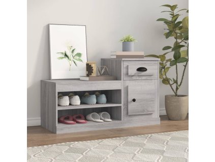 vidaXL Botník sivý dub sonoma 100x42x60 cm kompozitné drevo